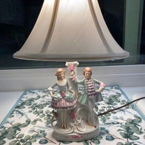 Vintage Antique Figural Lamp - GEORGE and MARTHA 16448 GERMANY